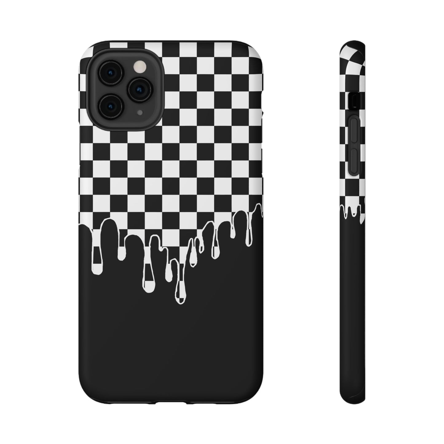 Dripping Checkerboard Phone Case – MagSafe Compatible for iPhone & Samsung Galaxy
