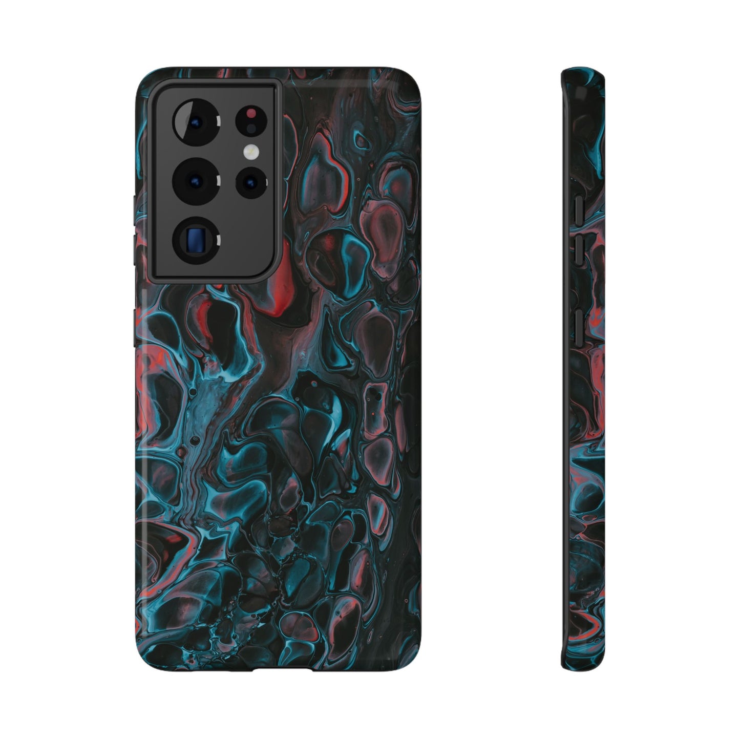 Dark Abyss Iridescent Texture Phone Case – MagSafe Compatible for iPhone & Samsung Galaxy