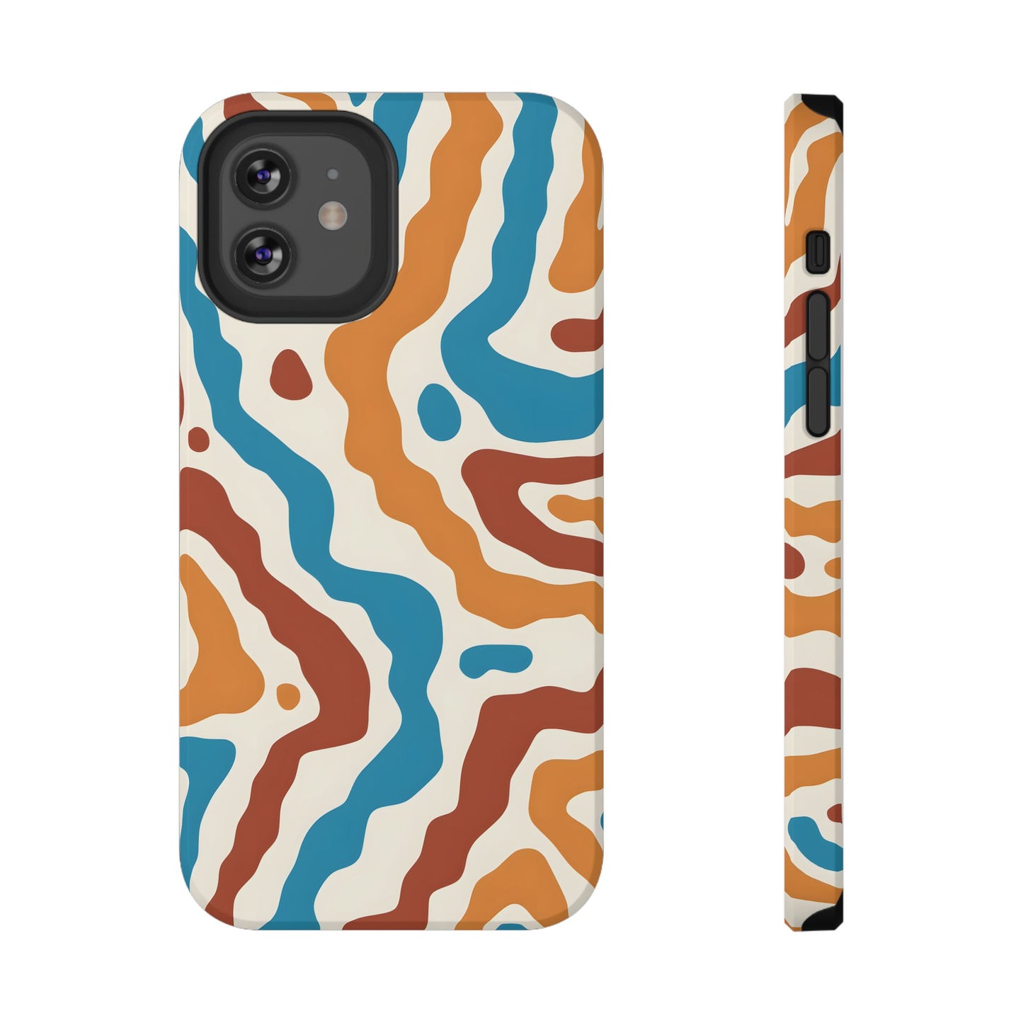 Abstract Retro Wave Phone Case – MagSafe Compatible for iPhone & Samsung Galaxy