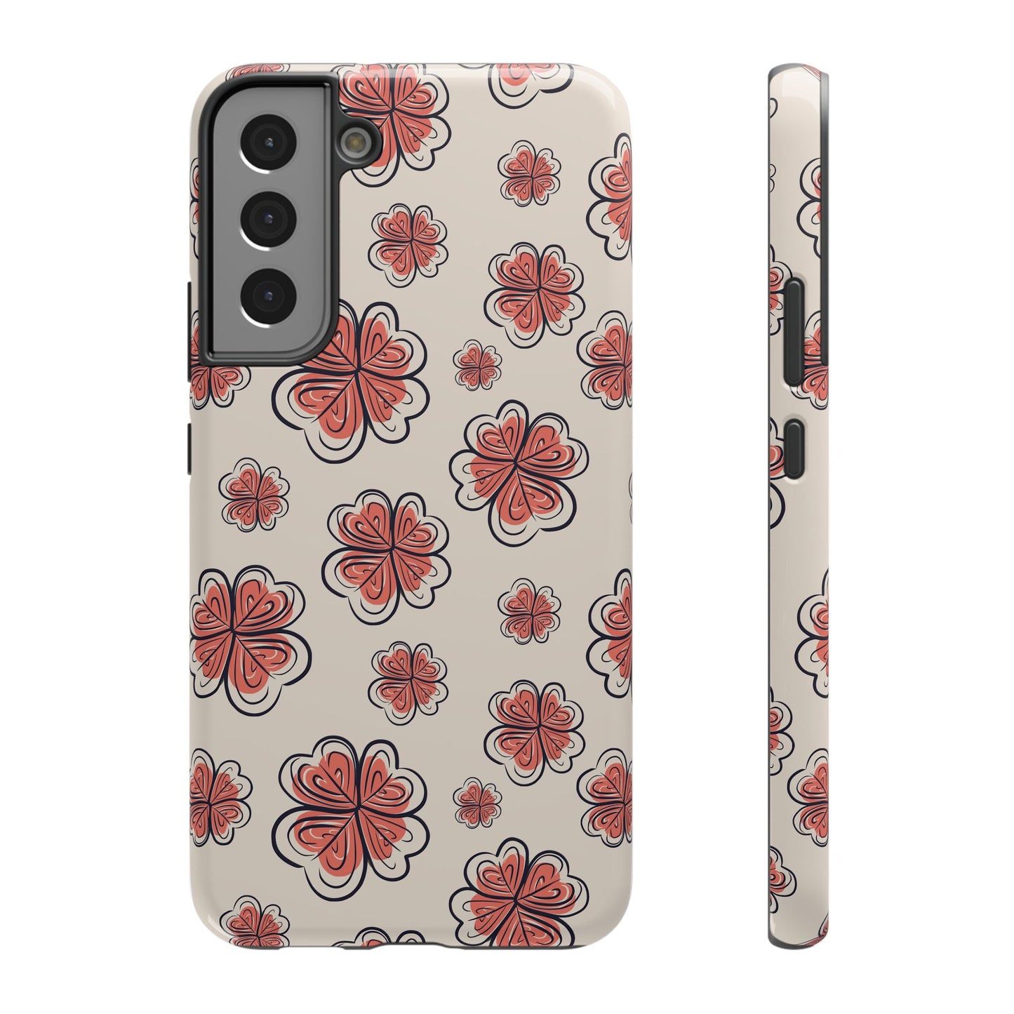 Whimsical Clover Bloom Phone Case – MagSafe Compatible for iPhone & Samsung Galaxy