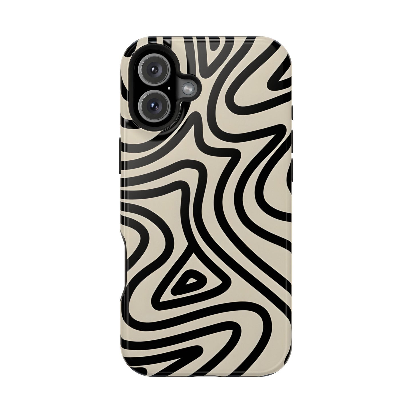 Abstract Maze Line Art Phone Case – MagSafe Compatible for iPhone & Samsung Galaxy