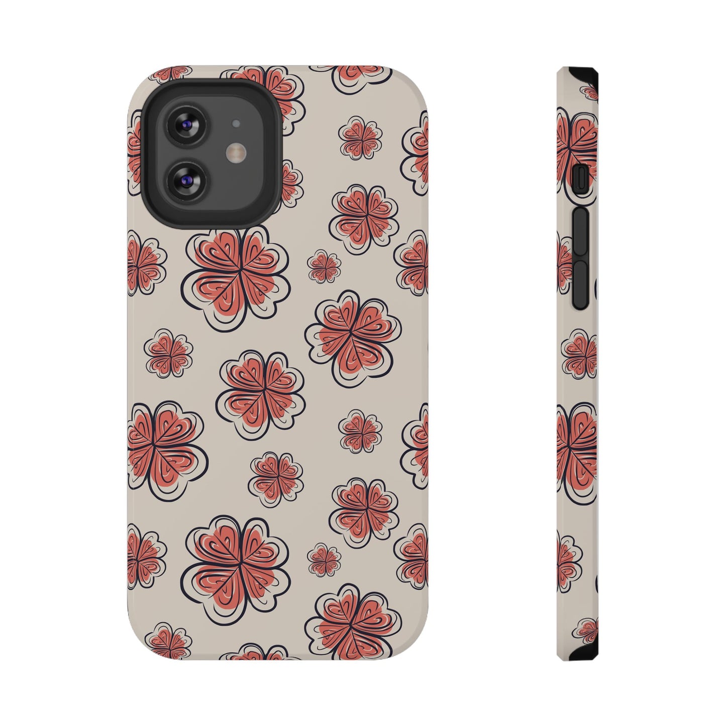 Whimsical Clover Bloom Phone Case – MagSafe Compatible for iPhone & Samsung Galaxy