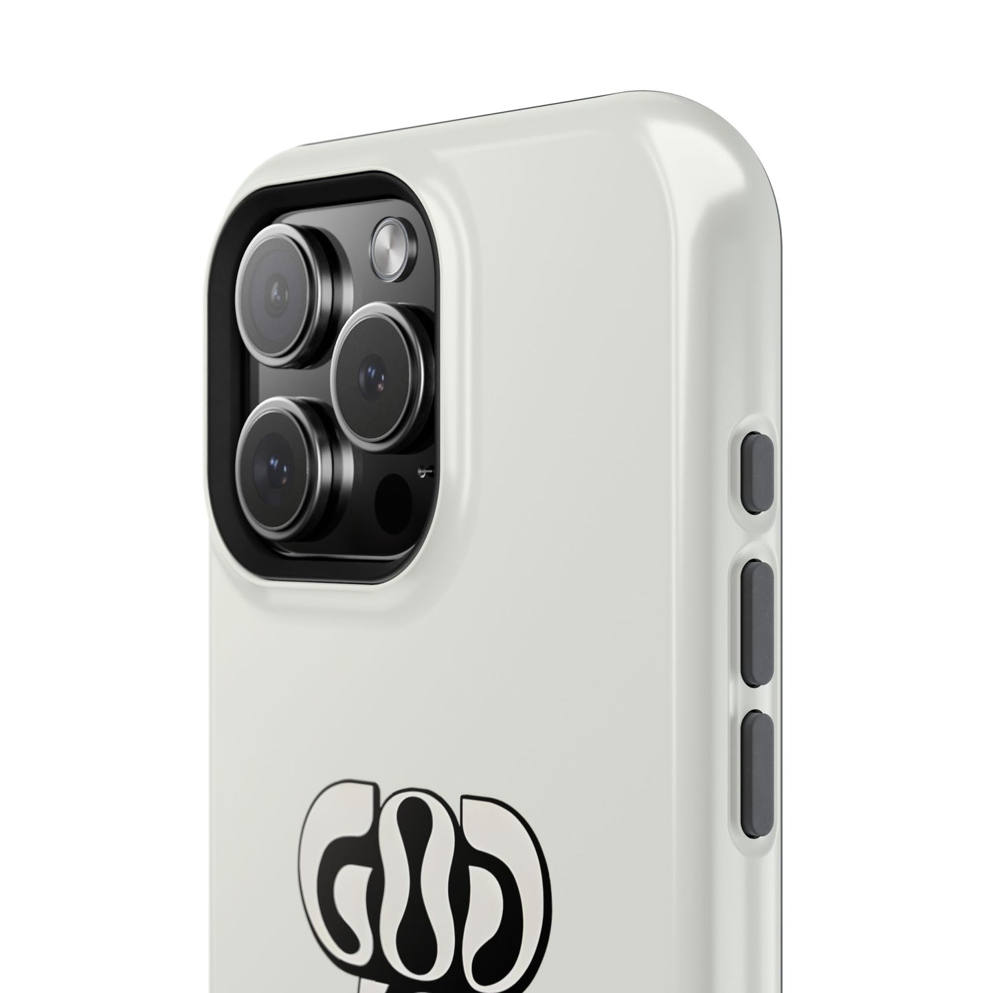 Black & White Bold "God Is Good" Phone Case – MagSafe Compatible for iPhone & Samsung Galaxy