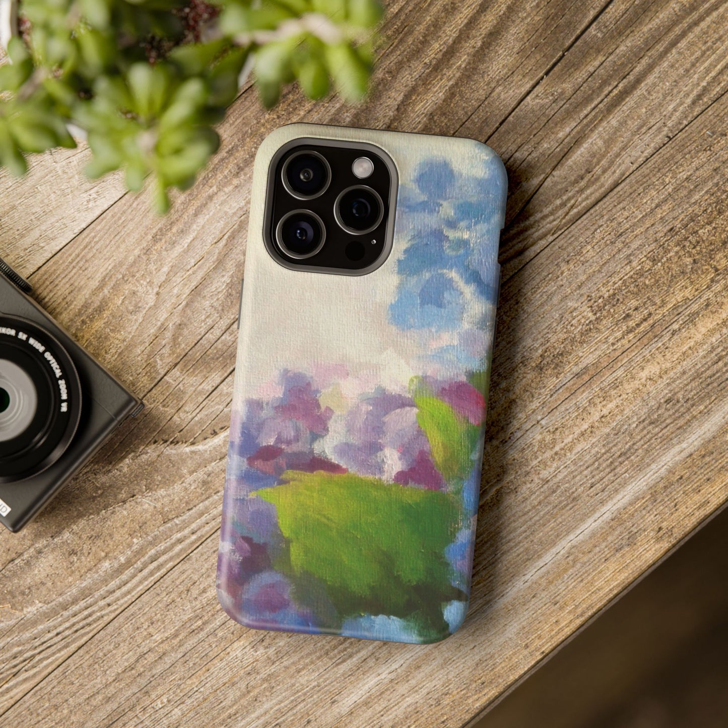 Hydrangea Dream Phone Case – Artistic Floral Design, MagSafe Compatible for iPhone & Samsung Galaxy