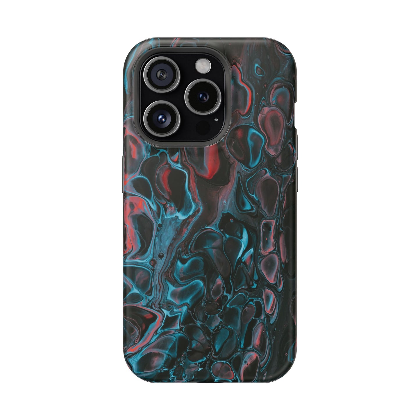 Dark Abyss Iridescent Texture Phone Case – MagSafe Compatible for iPhone & Samsung Galaxy