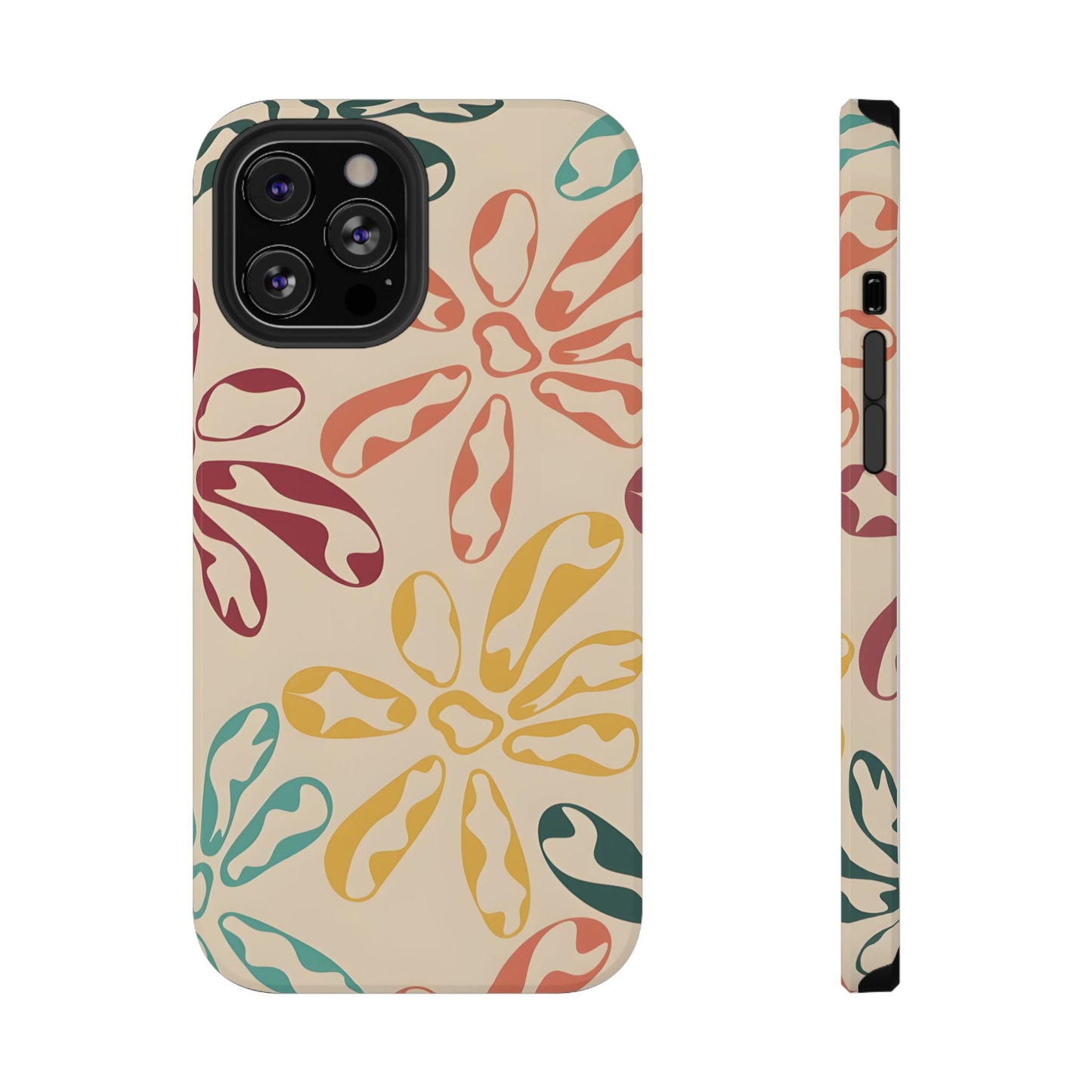 Retro Groovy Floral Phone Case – MagSafe Compatible for iPhone & Samsung Galaxy