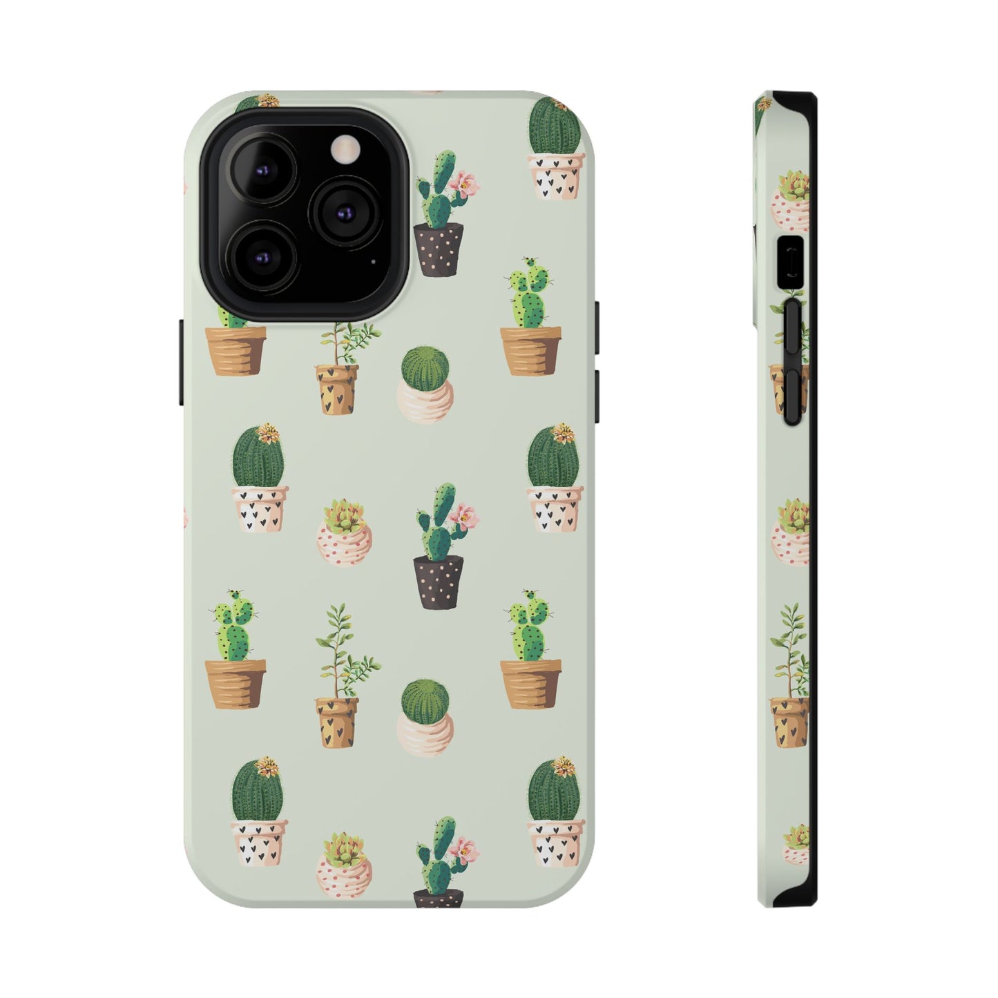 Desert Bloom Cactus Phone Case – Cute Succulent Print, MagSafe Compatible for iPhone & Samsung Galaxy