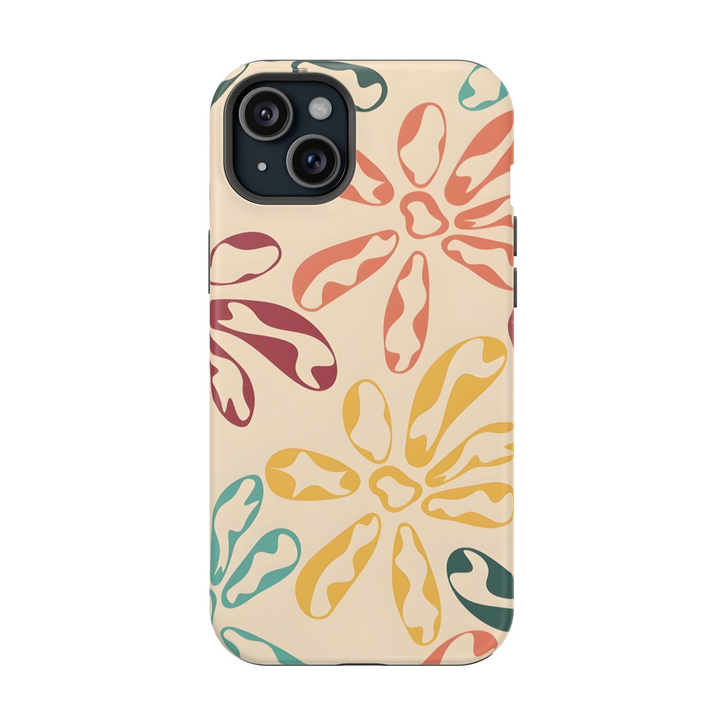 Retro Groovy Floral Phone Case – MagSafe Compatible for iPhone & Samsung Galaxy