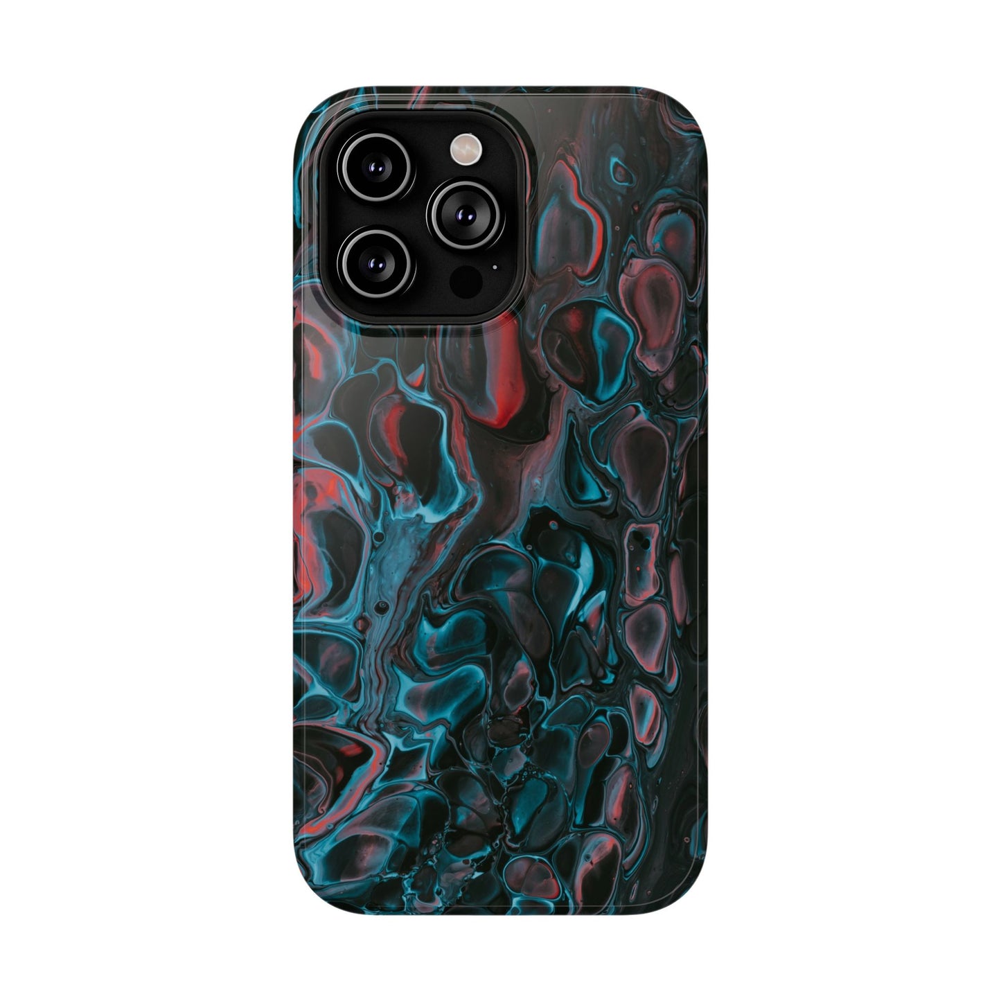 Dark Abyss Iridescent Texture Phone Case – MagSafe Compatible for iPhone & Samsung Galaxy