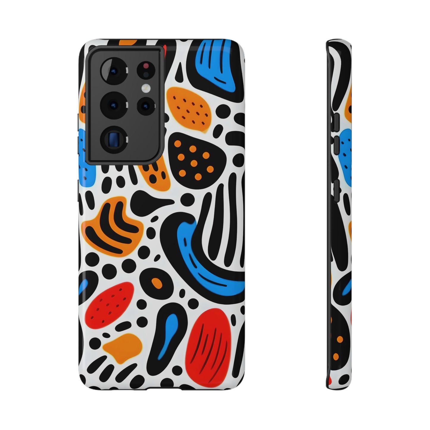 Colorful Abstract Doodle Phone Case – MagSafe Compatible for iPhone & Samsung Galaxy