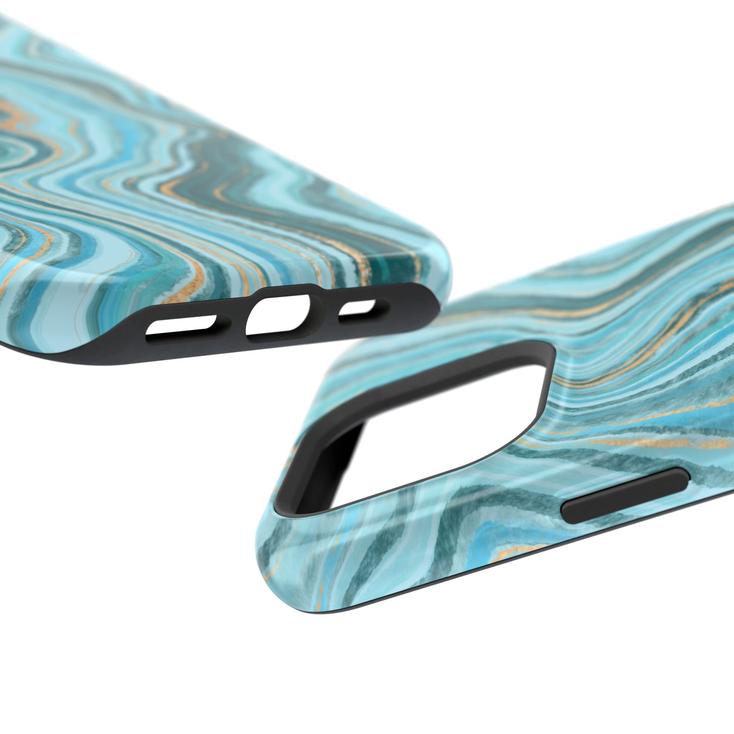 Ocean Agate Swirl Phone Case – MagSafe Compatible for iPhone & Samsung Galaxy