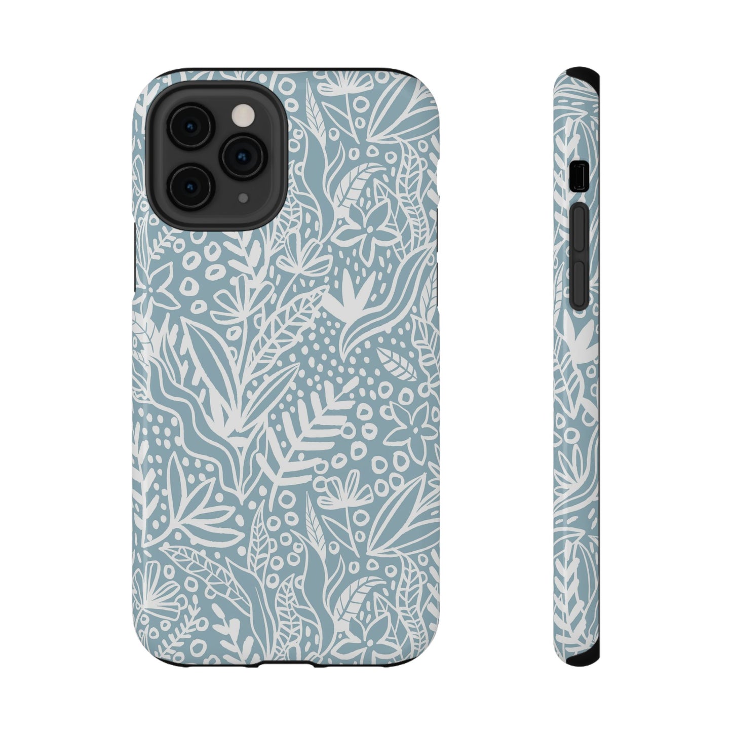Boho Botanical Doodle Phone Case – MagSafe Compatible for iPhone & Samsung Galaxy