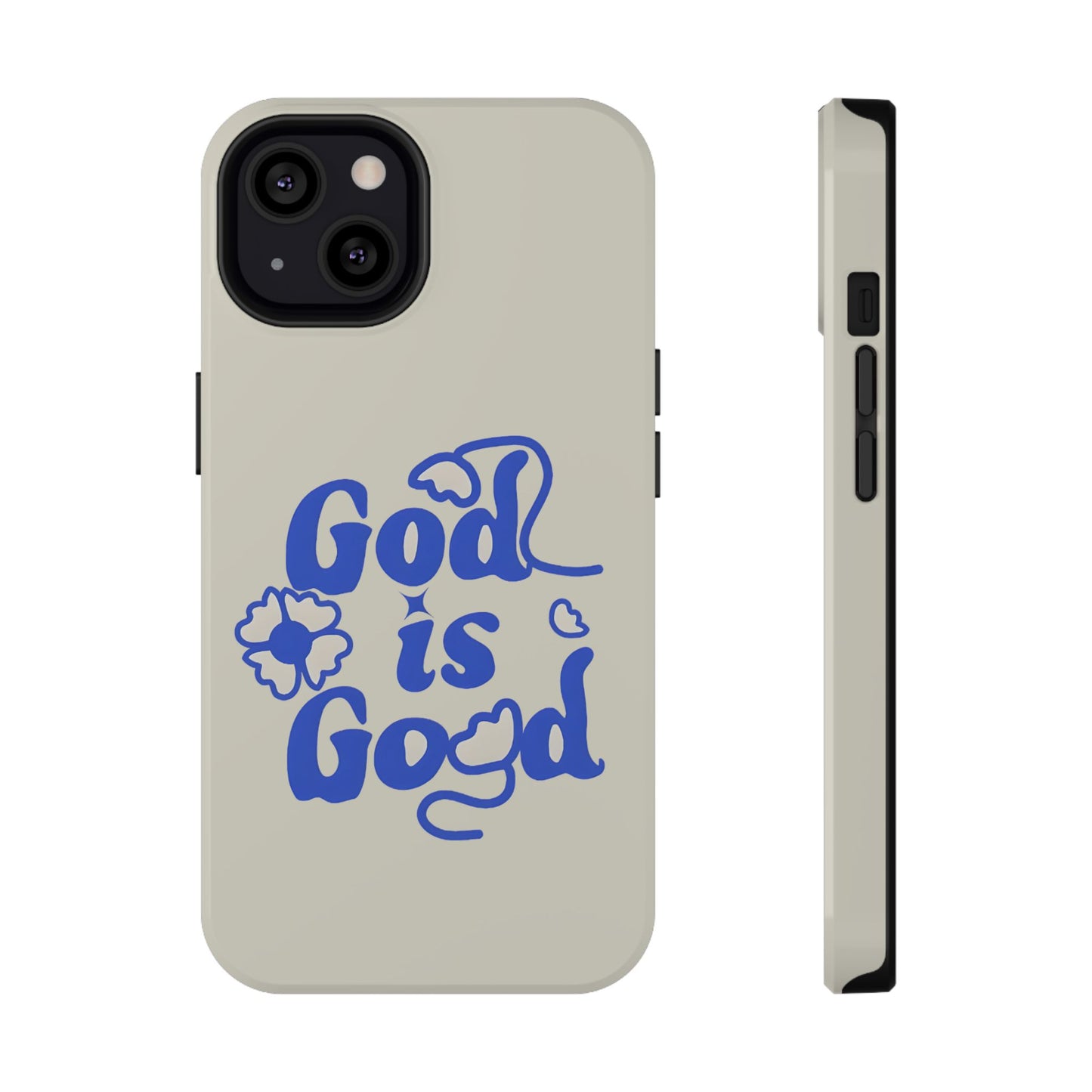 Floral Faith "God Is Good" Phone Case – MagSafe Compatible for iPhone & Samsung Galaxy