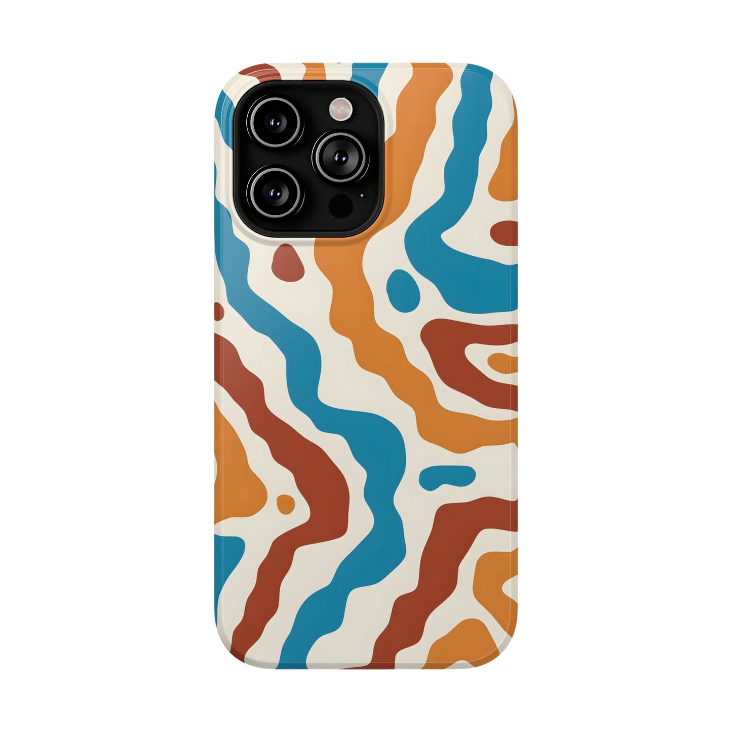Abstract Retro Wave Phone Case – MagSafe Compatible for iPhone & Samsung Galaxy