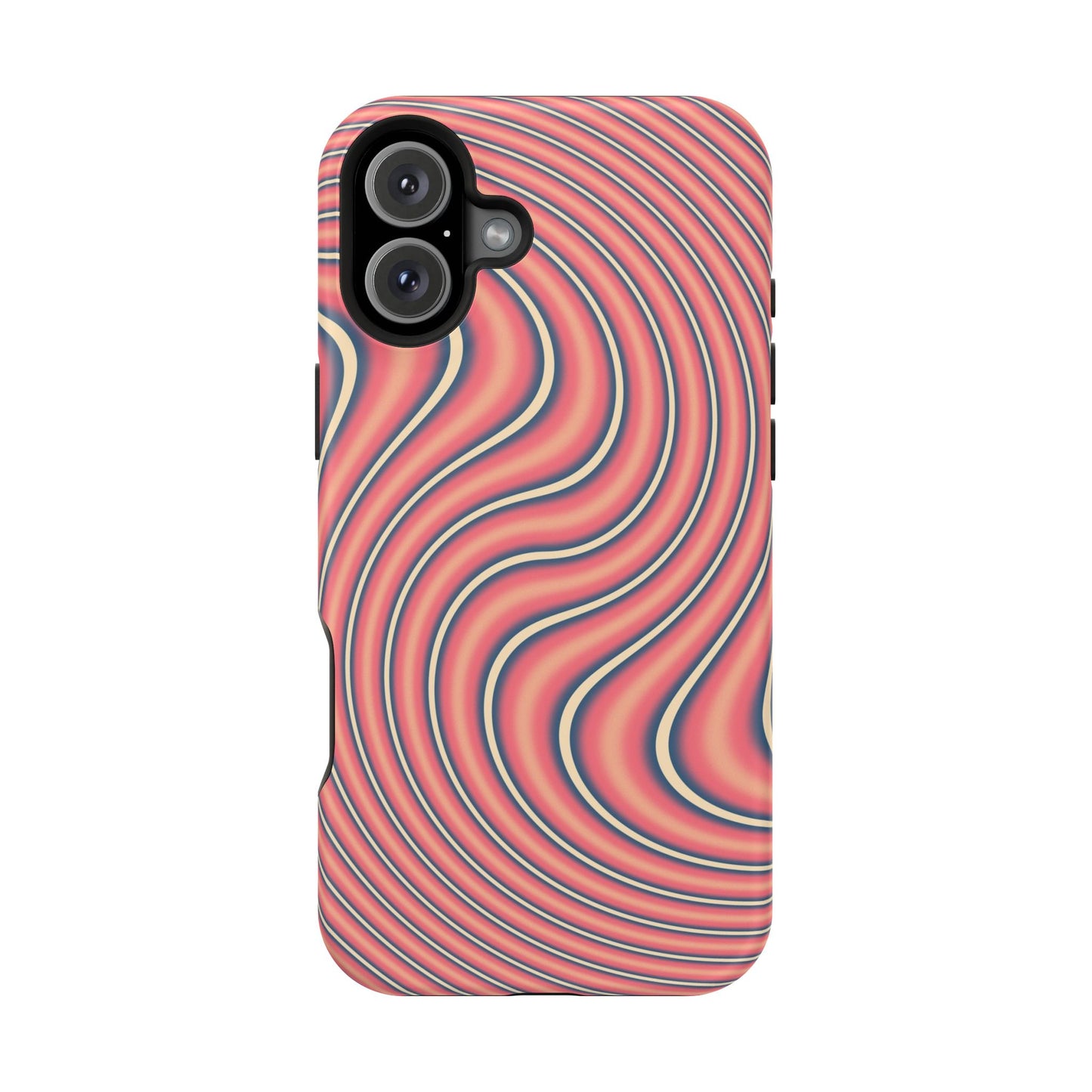 Hypnotic Wave Optical Illusion Phone Case – MagSafe Compatible for iPhone & Samsung Galaxy