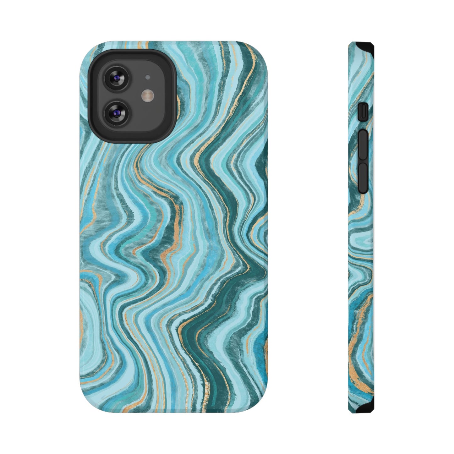 Ocean Agate Swirl Phone Case – MagSafe Compatible for iPhone & Samsung Galaxy