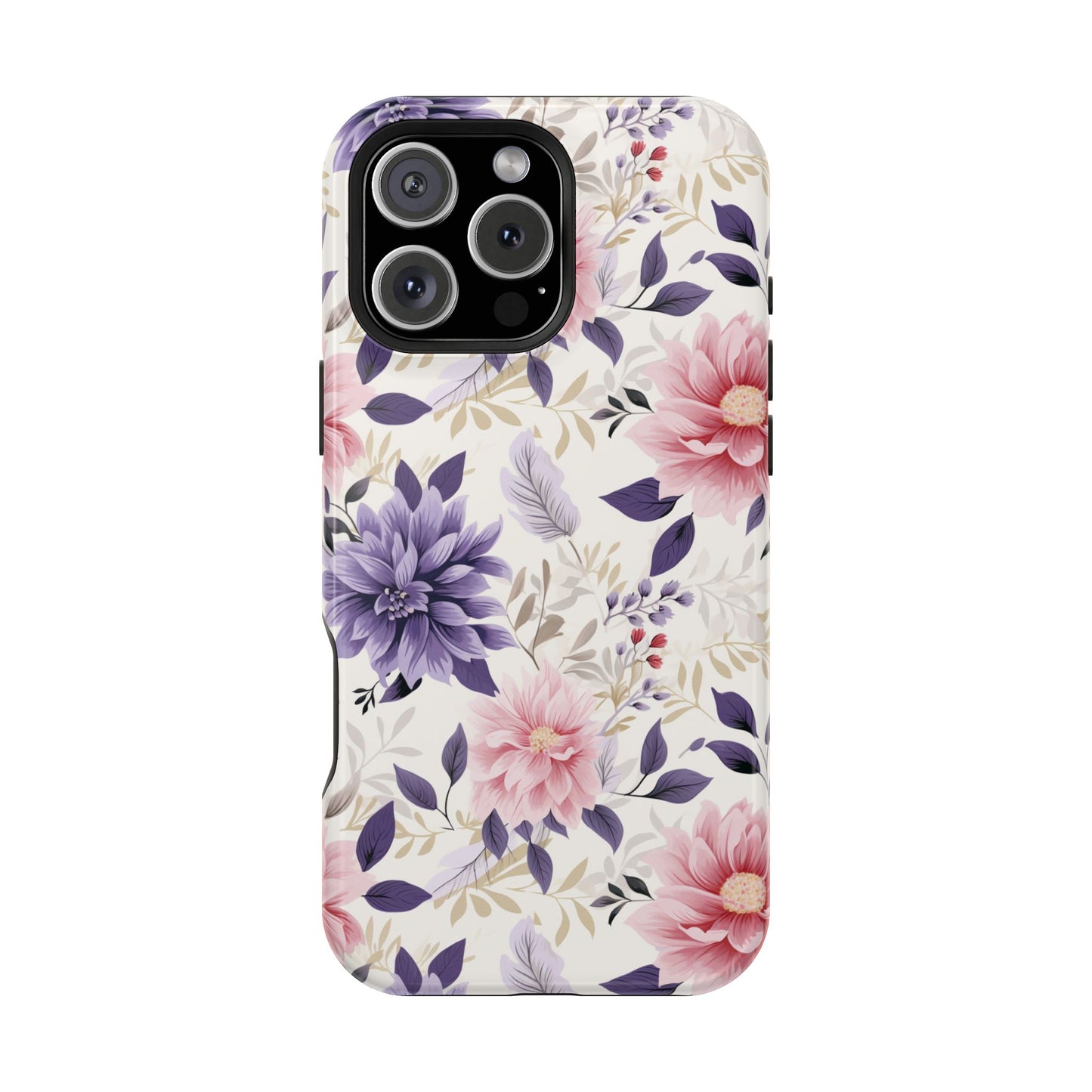 Elegant Vintage Floral Phone Case – MagSafe Compatible for iPhone & Samsung Galaxy
