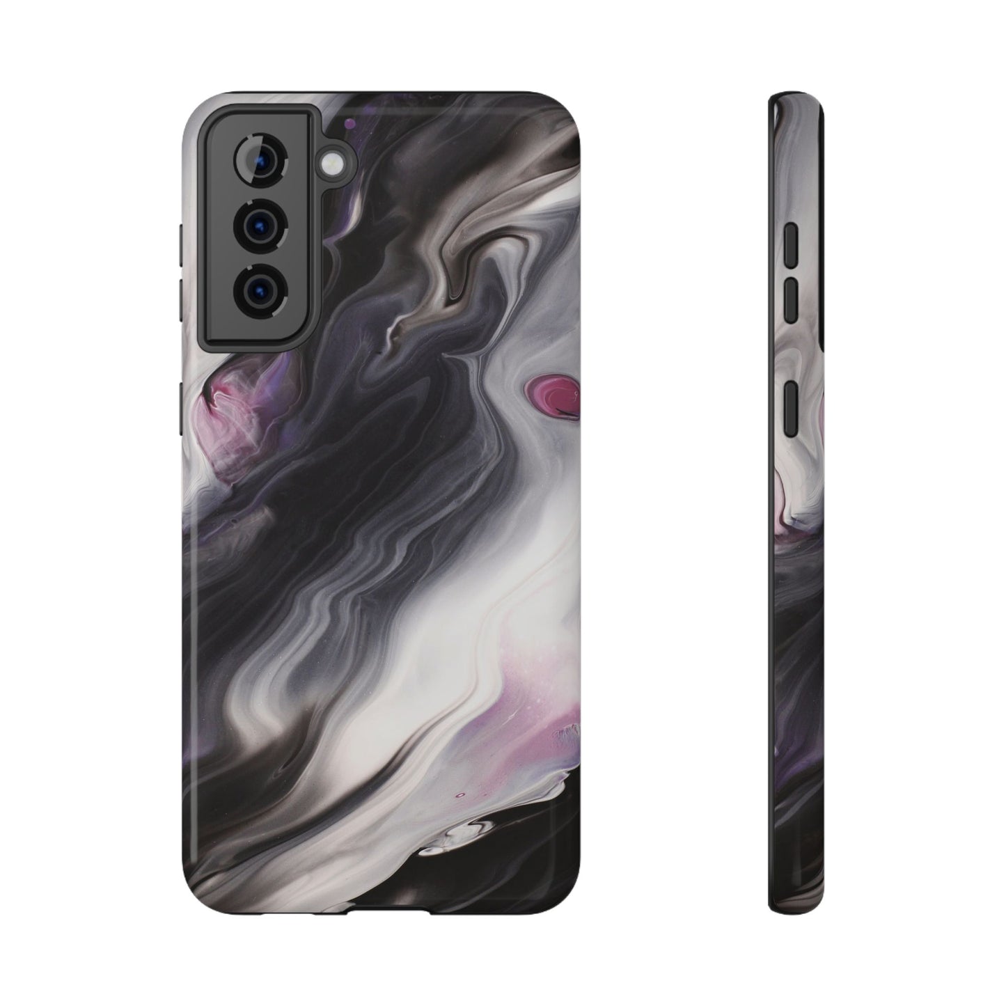Galaxy Smoke Noir Marble Phone Case – MagSafe Compatible for iPhone & Samsung Galaxy