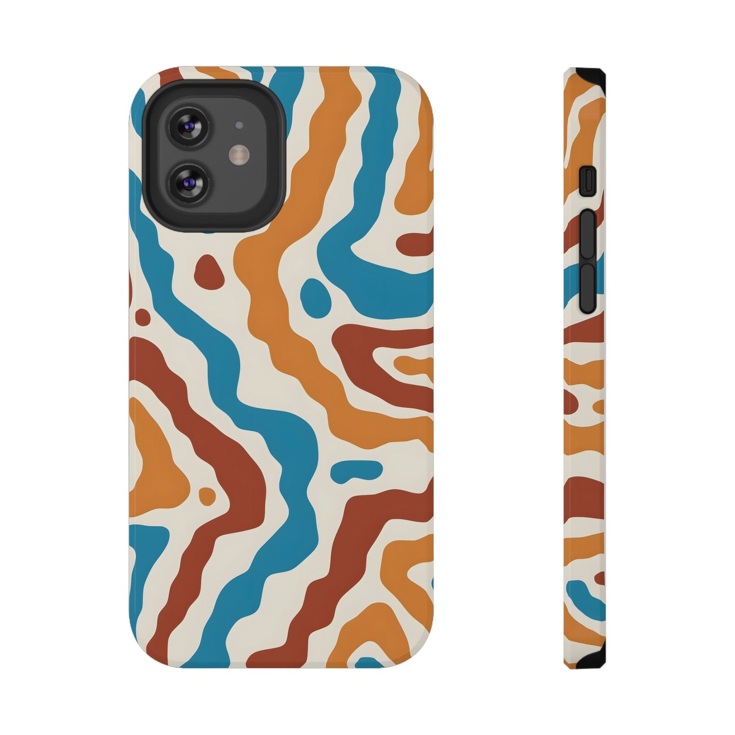 Abstract Retro Wave Phone Case – MagSafe Compatible for iPhone & Samsung Galaxy