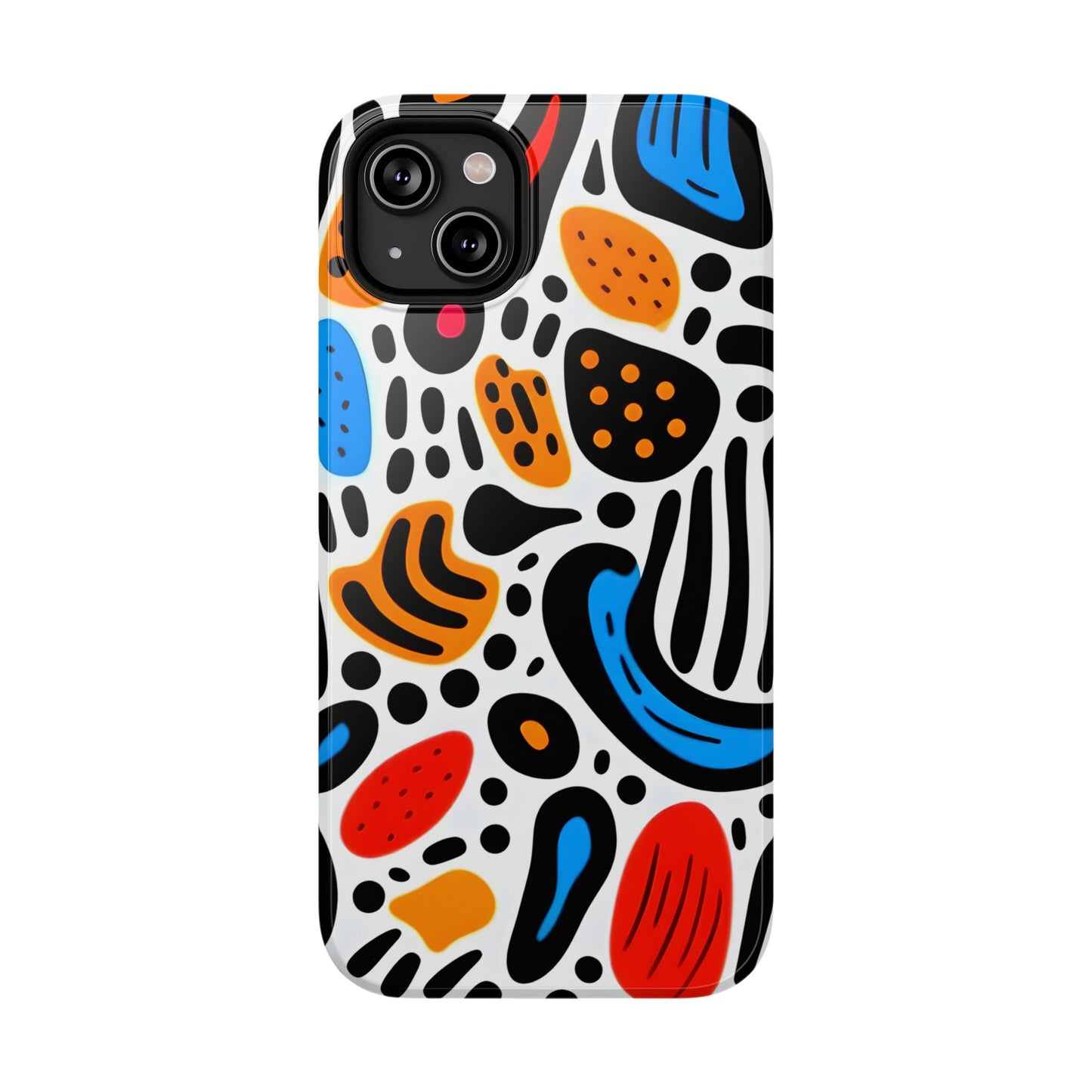 Colorful Abstract Doodle Phone Case – MagSafe Compatible for iPhone & Samsung Galaxy