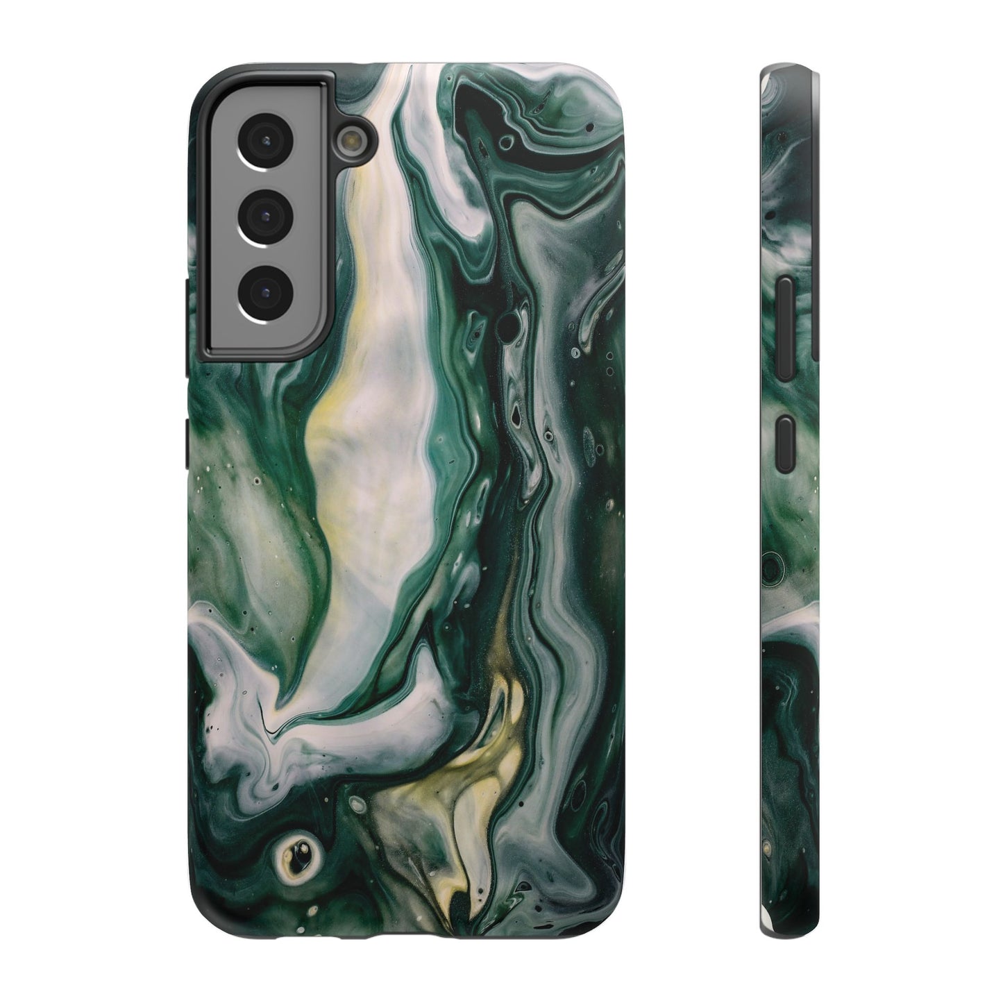 Mystic Forest Marble Swirl Phone Case – MagSafe Compatible for iPhone & Samsung Galaxy