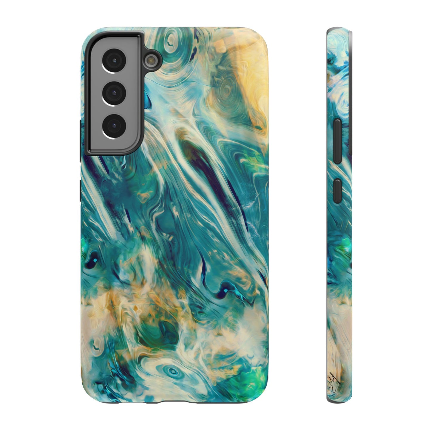 Oceanic Flow Abstract Phone Case – MagSafe Compatible for iPhone & Samsung Galaxy