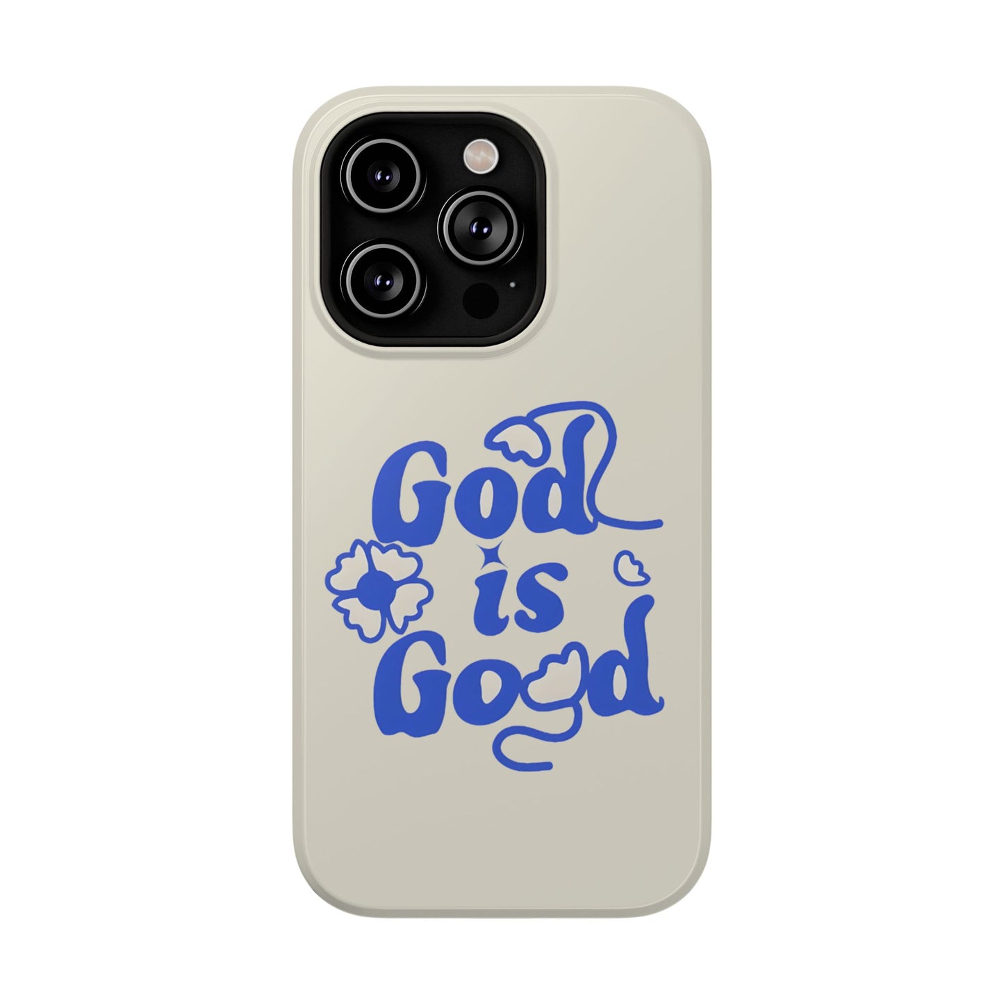 Floral Faith "God Is Good" Phone Case – MagSafe Compatible for iPhone & Samsung Galaxy