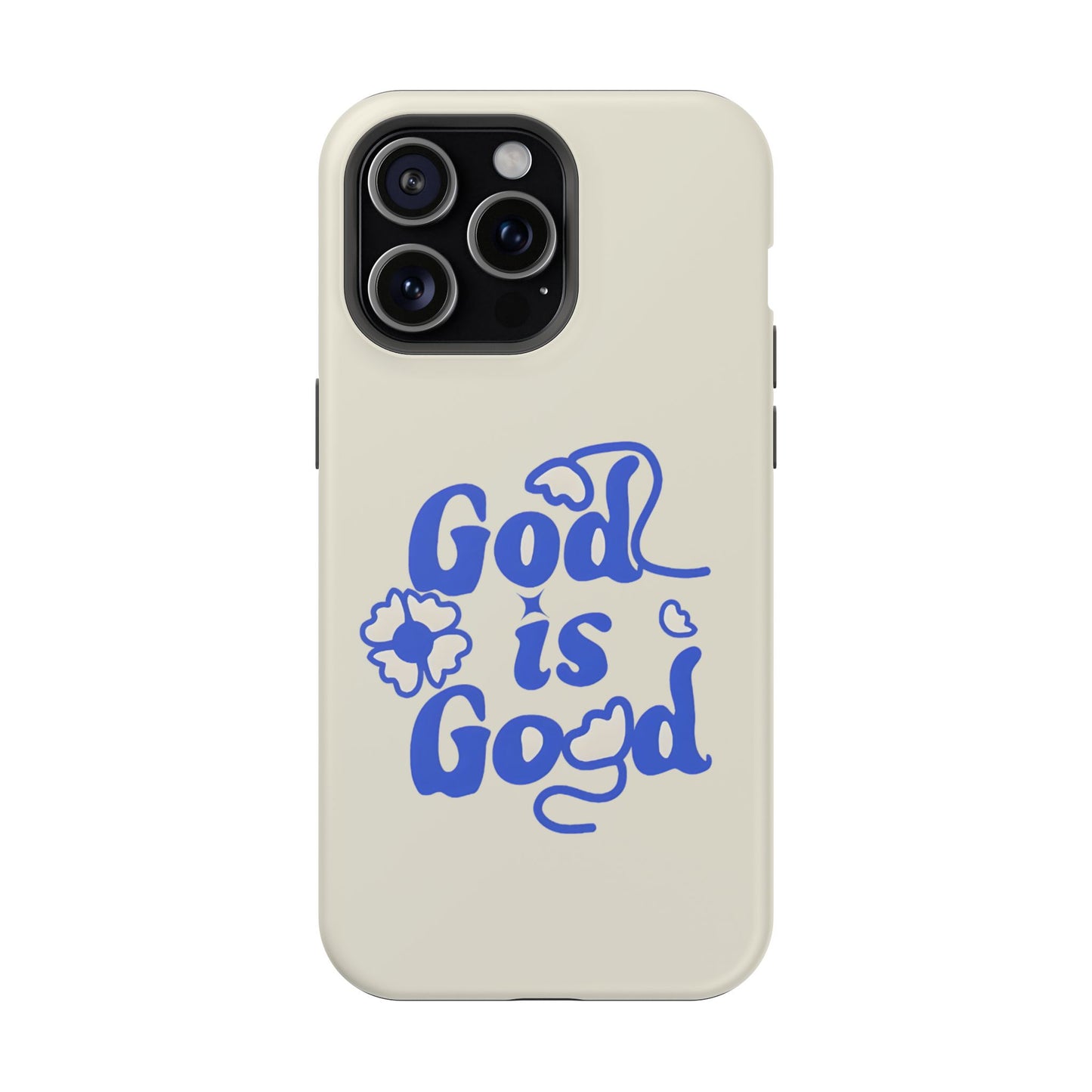 Floral Faith "God Is Good" Phone Case – MagSafe Compatible for iPhone & Samsung Galaxy