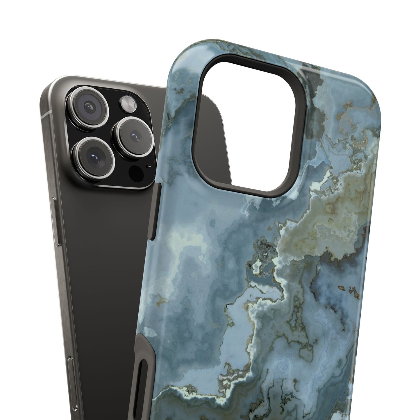 Oceanic Agate Marble Phone Case – MagSafe Compatible for iPhone & Samsung Galaxy