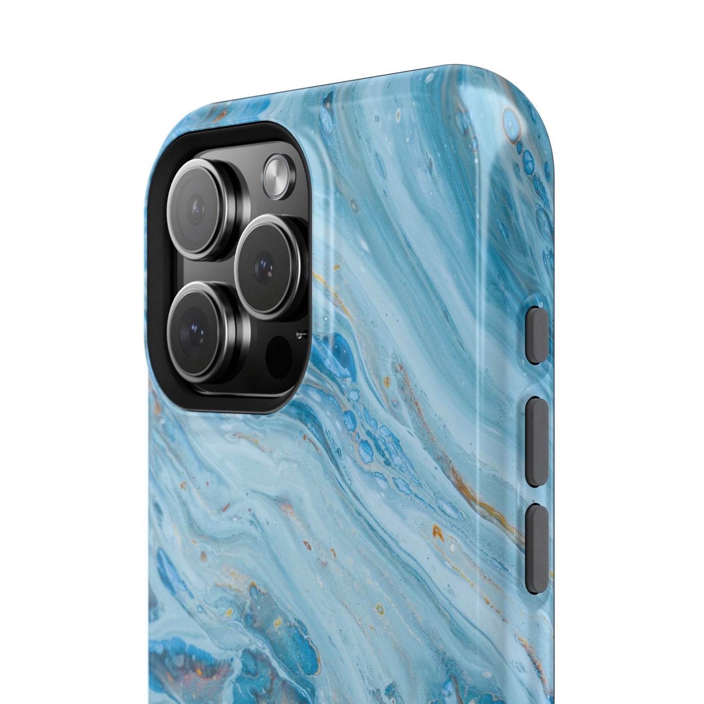 Ocean Swirl Blue Marble Phone Case – MagSafe Compatible for iPhone & Samsung Galaxy