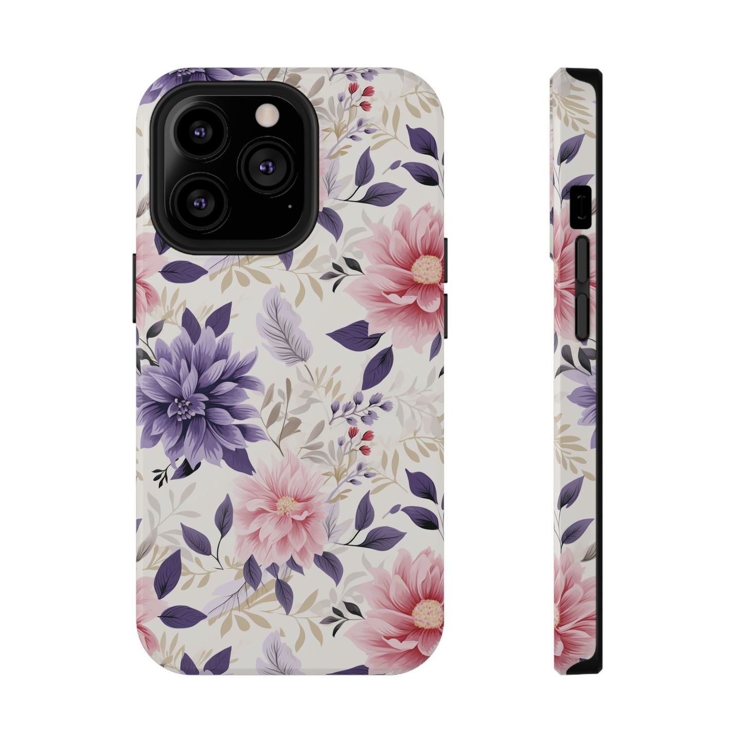 Elegant Vintage Floral Phone Case – MagSafe Compatible for iPhone & Samsung Galaxy