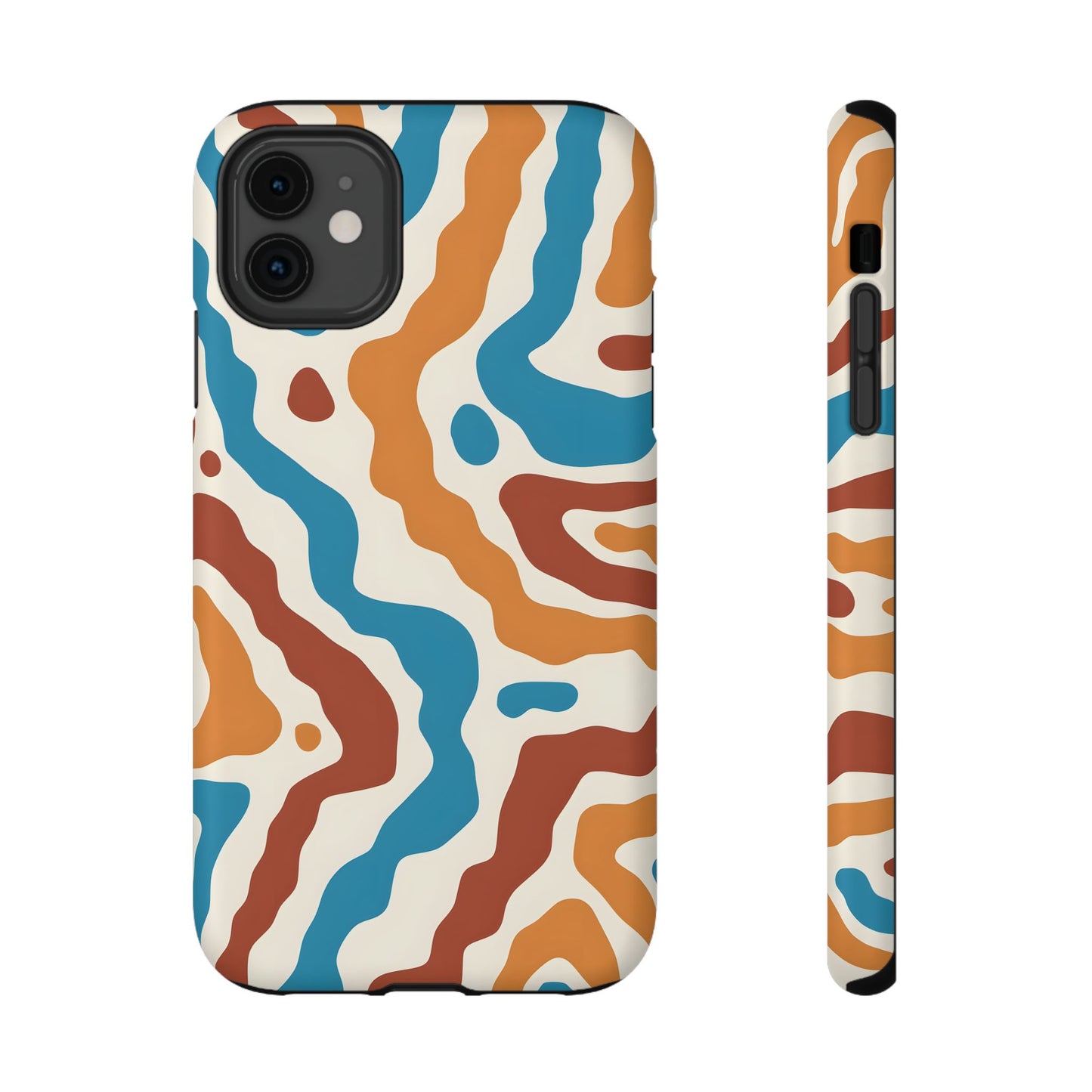 Abstract Retro Wave Phone Case – MagSafe Compatible for iPhone & Samsung Galaxy