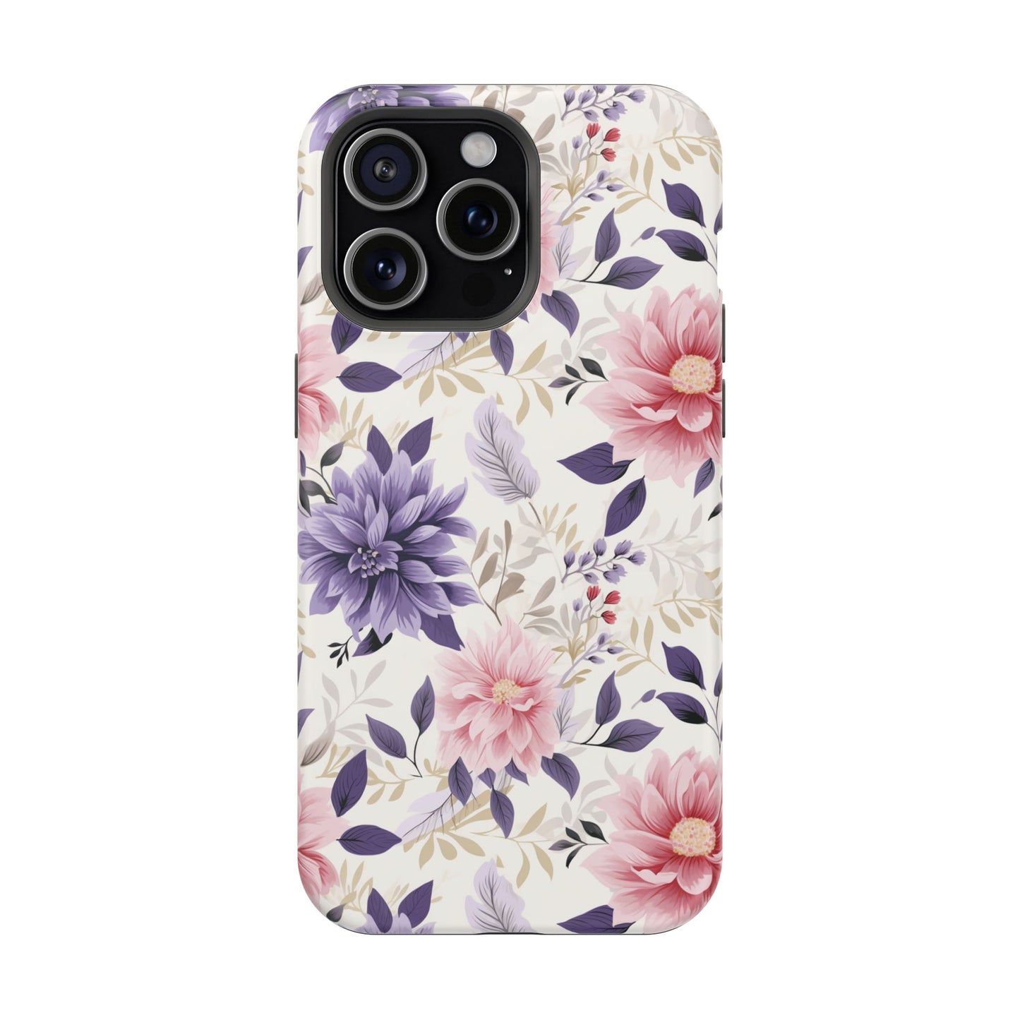Elegant Vintage Floral Phone Case – MagSafe Compatible for iPhone & Samsung Galaxy