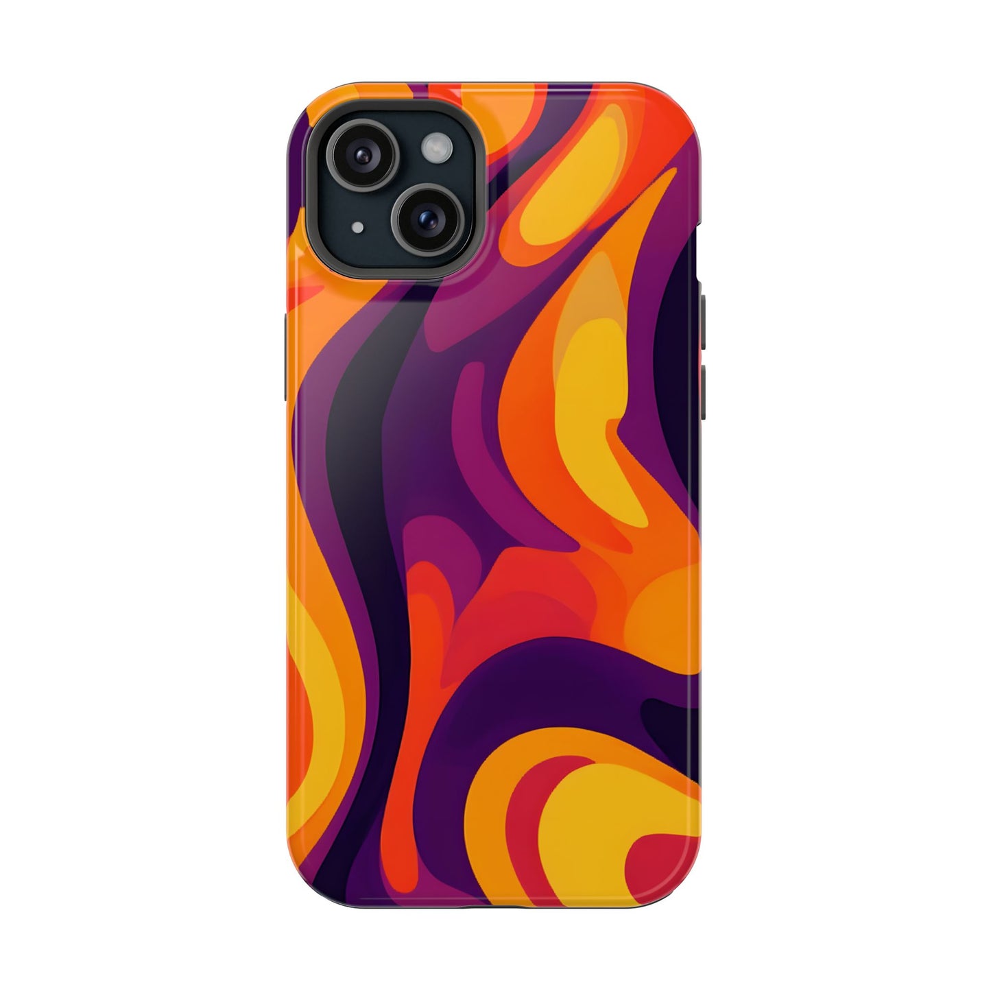 Fiery Abstract Swirls Phone Case – MagSafe Compatible for iPhone & Samsung Galaxy
