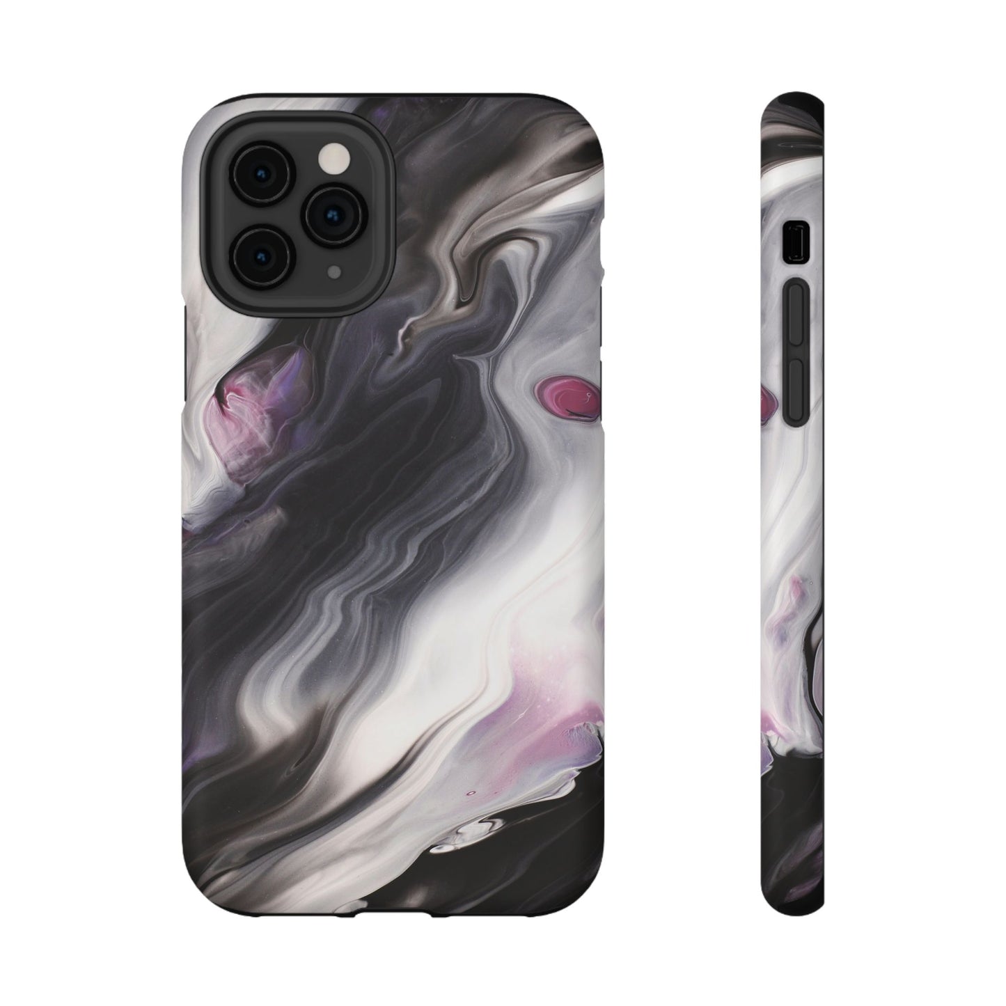 Galaxy Smoke Noir Marble Phone Case – MagSafe Compatible for iPhone & Samsung Galaxy