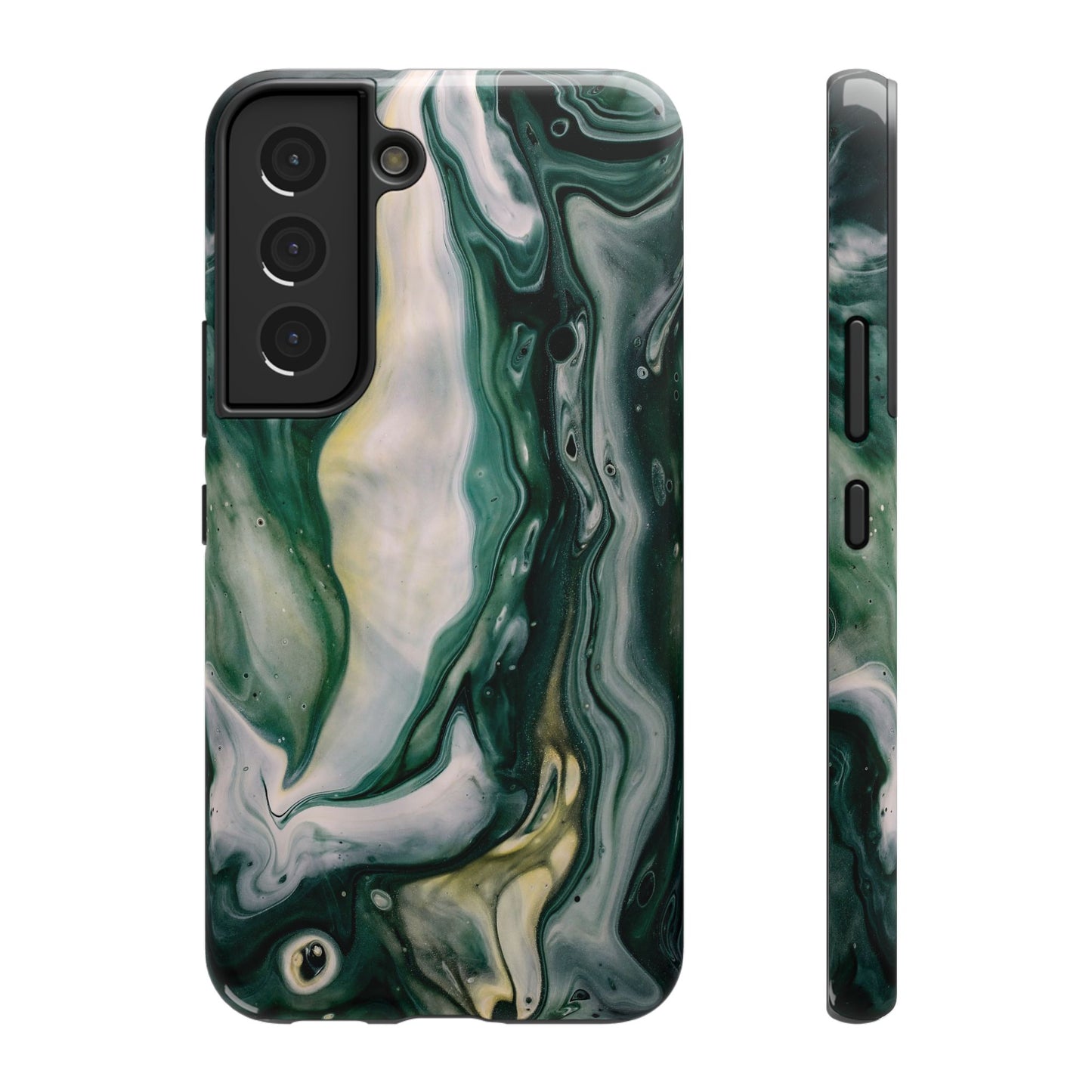 Mystic Forest Marble Swirl Phone Case – MagSafe Compatible for iPhone & Samsung Galaxy