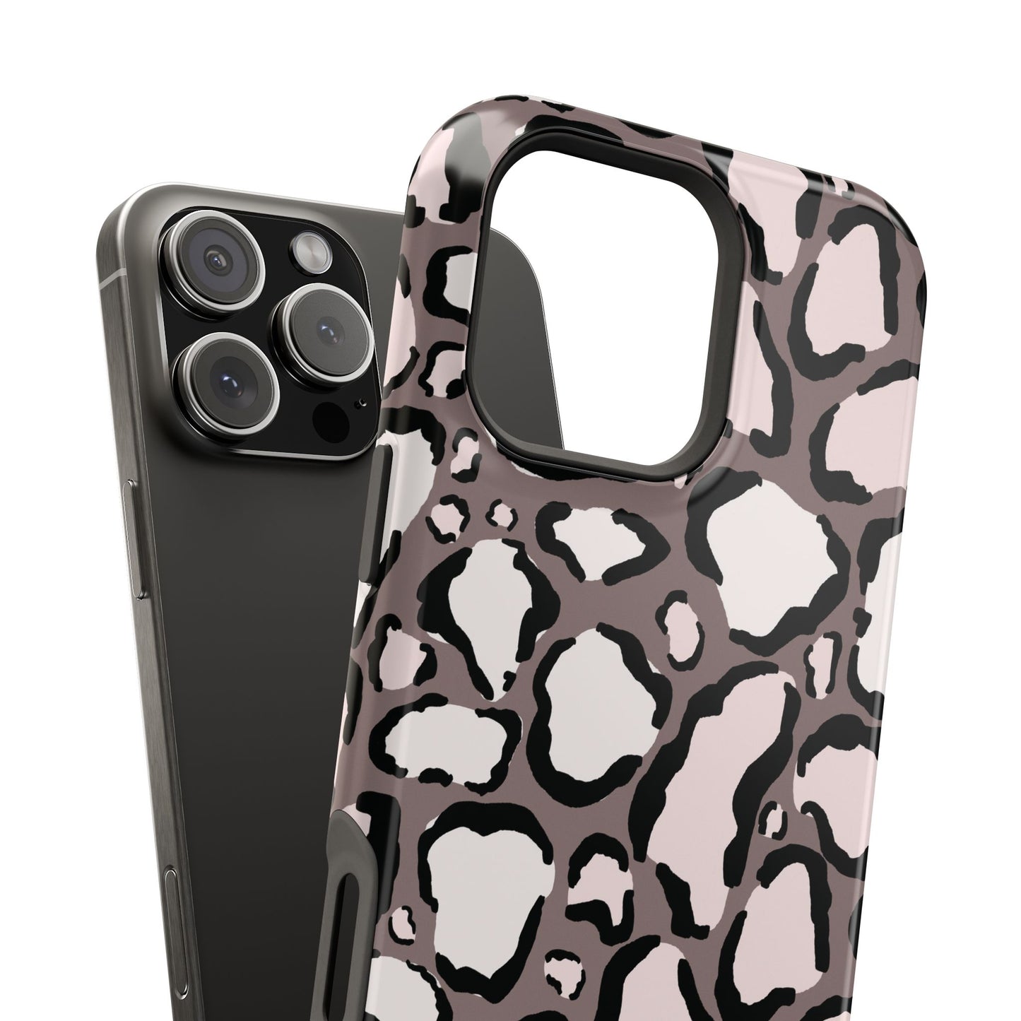 Chic Leopard Print Phone Case – MagSafe Compatible for iPhone & Samsung Galaxy