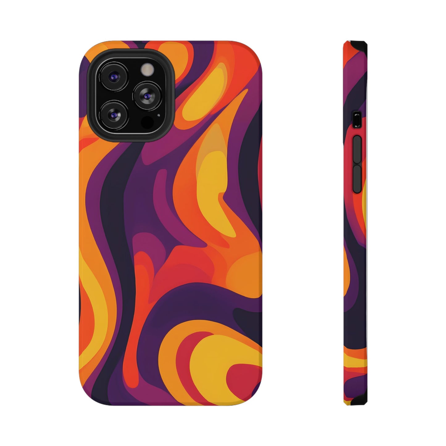 Fiery Abstract Swirls Phone Case – MagSafe Compatible for iPhone & Samsung Galaxy