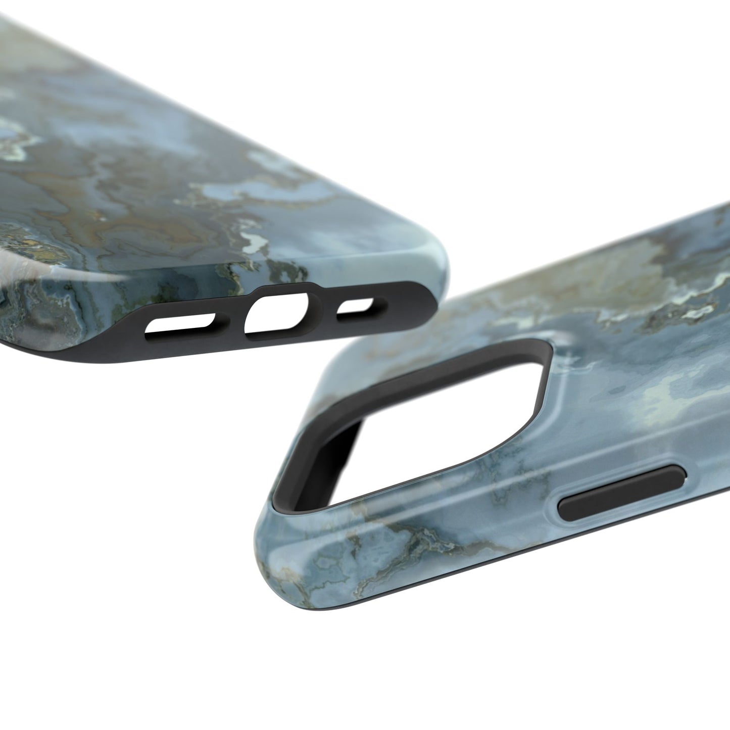 Oceanic Agate Marble Phone Case – MagSafe Compatible for iPhone & Samsung Galaxy