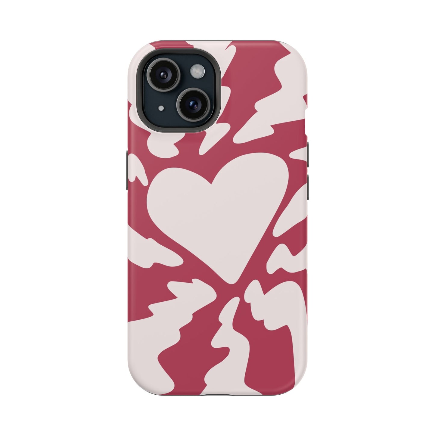 Bold Heartburst Abstract Phone Case – MagSafe Compatible for iPhone & Samsung Galaxy