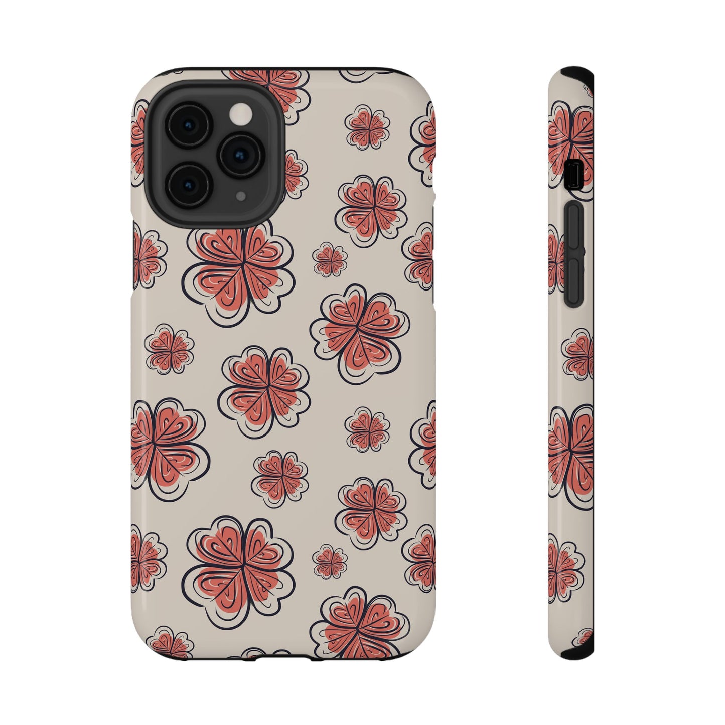 Whimsical Clover Bloom Phone Case – MagSafe Compatible for iPhone & Samsung Galaxy