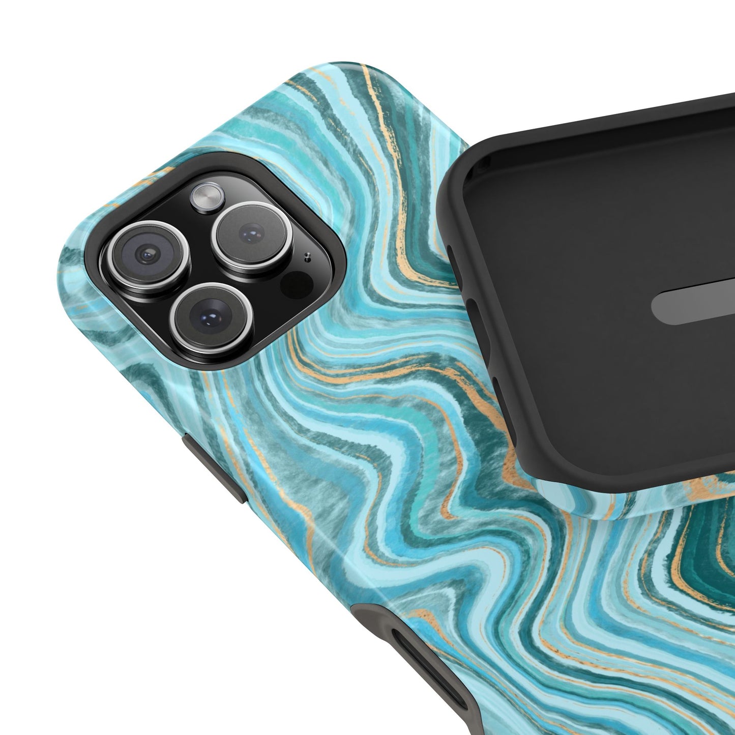 Ocean Agate Swirl Phone Case – MagSafe Compatible for iPhone & Samsung Galaxy