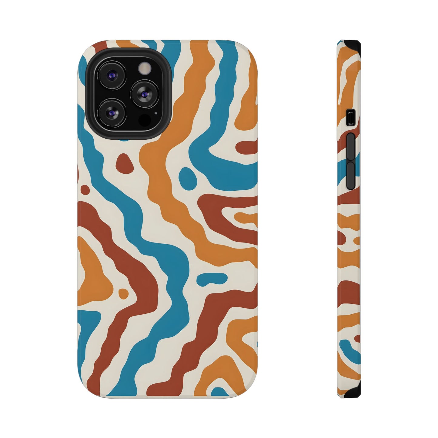 Abstract Retro Wave Phone Case – MagSafe Compatible for iPhone & Samsung Galaxy