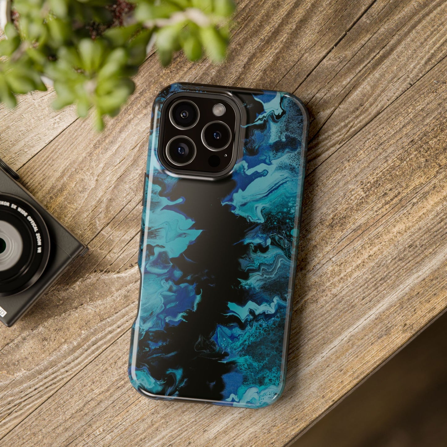 Deep Ocean Swirl Phone Case – MagSafe Compatible for iPhone & Samsung Galaxy