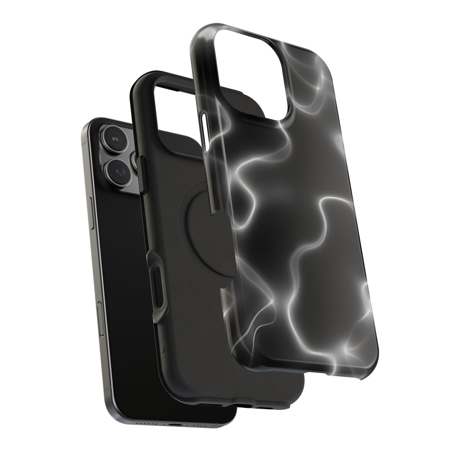Electric Black Glow Phone Case – MagSafe Compatible for iPhone & Samsung Galaxy