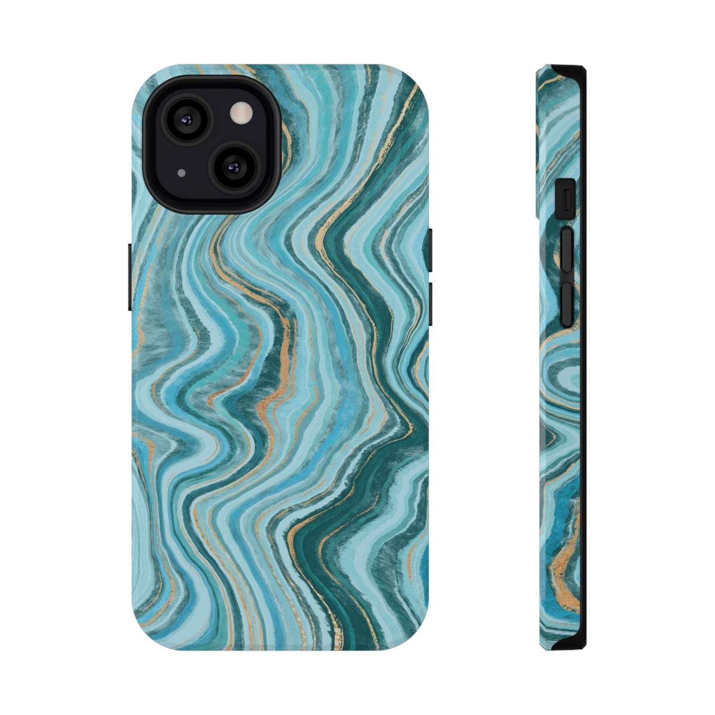 Ocean Agate Swirl Phone Case – MagSafe Compatible for iPhone & Samsung Galaxy