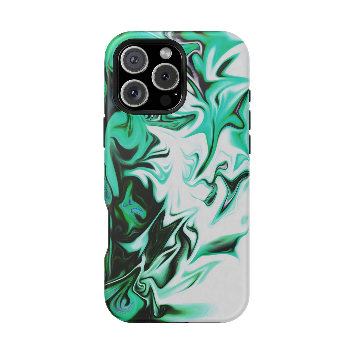 Emerald Green Marble Swirl Phone Case – MagSafe Compatible for iPhone & Samsung Galaxy