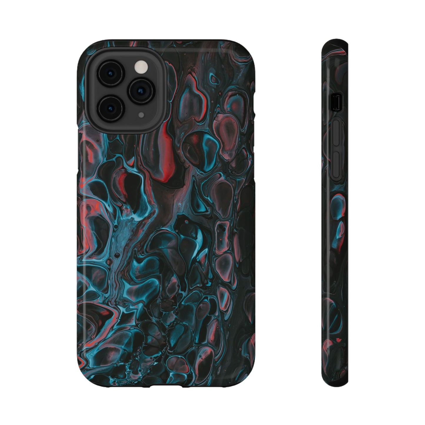 Dark Abyss Iridescent Texture Phone Case – MagSafe Compatible for iPhone & Samsung Galaxy