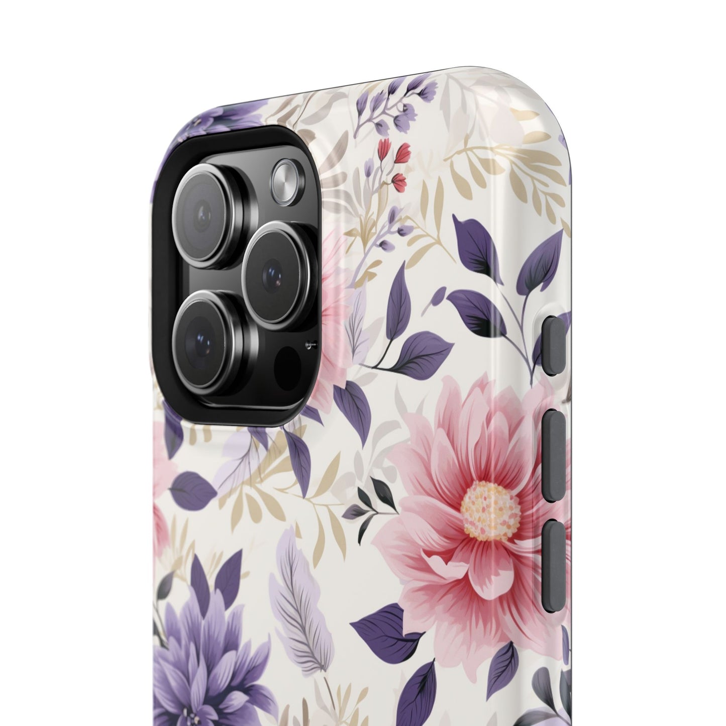 Elegant Vintage Floral Phone Case – MagSafe Compatible for iPhone & Samsung Galaxy