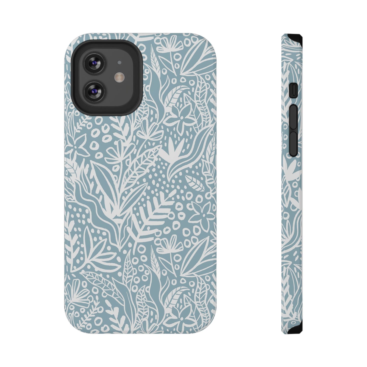 Boho Botanical Doodle Phone Case – MagSafe Compatible for iPhone & Samsung Galaxy